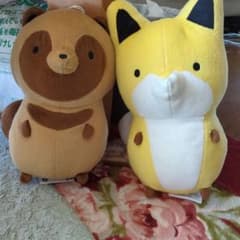 너구리와 여우의 봉제인형 약 25cm
