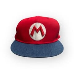 マリオ ロゴ キャップ 赤 デニム　ユニバーサル ユニバ 57-59cmのサムネイル