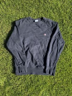 Champion クルーネック スウェット ブラック Lのサムネイル
