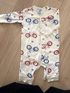PETIT BATEAU 自転車柄ロンパース 6m/67cmのサムネイル