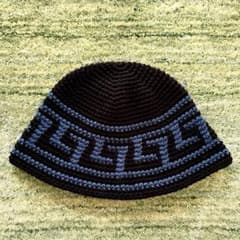 クラッシャーハット　クロシェハット　ハンドメイド　XLサイズのサムネイル