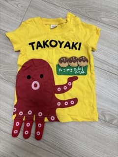 たこ焼き タコ 半袖Tシャツ イエロー 80サイズのサムネイル