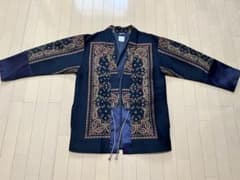 SOU・SOU 桐生ジャカール 違い袖 筒袢纏 袷 濡羽色×華麗 Lサイズ完売品