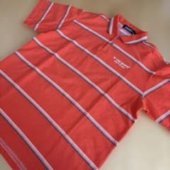 値下げ le coq sportif ゴルフシャツ メンズL オレンジ色のサムネイル
