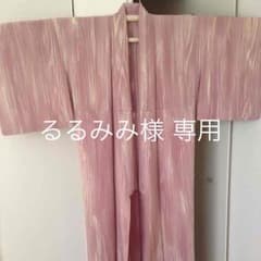 単衣☆正絹着物☆小紋木目調 usedのサムネイル