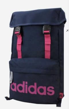 adidas カレッジネイビー ピンク リュック かぶせ型 20Lのサムネイル
