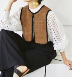 TODAYFULトゥデイフル コードヤーンパイピングベストのサムネイル