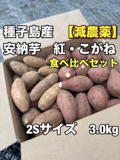 種子島産安納芋こがね・紅食べ比べセット【減農薬】 2Sサイズ　3kgのサムネイル