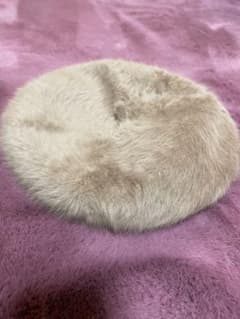 ふわふわ ファー ベレー帽 ベージュのサムネイル