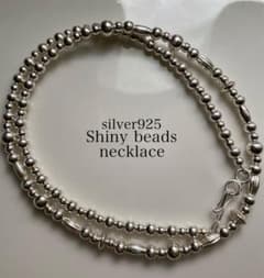 silver シルバー 925 オーバル ビーズ ネックレス 40 45 50 silver シルバー 925 オーバル ビーズ ネックレス 40 45 50 - メルカリ