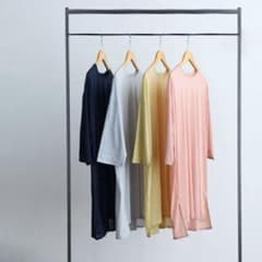 melmy様専用 柔らかい生地の五分袖チュニック ピンクのサムネイル