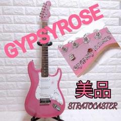 【美品】GYPSYROSE ジプシーローズ エレキギター　ピンク　ラメ入り 美品】GYPSYROSE ジプシーローズ エレキギター ピンク ラメ入り