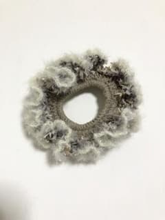 ハンドメイド シュシュ  ファー　ブラウン系のサムネイル