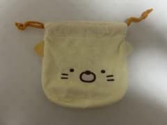 Sumikko Gurashi Fluffy Face Drawstring Bag 2 - Cat