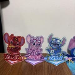 Disney Stitch Angel Leroy 아크릴스탠드 3종 세트