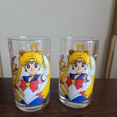セーラームーンS グラス2個セット ガラスコップ 当時物 レトロ 美少女