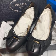 PRADA プラダ フラットシューズ バレエシューズ シープスキンのサムネイル