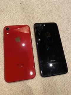 iPhone XR（赤）とiPhone 7 Plus（黒） 本体 2台 - メルカリ