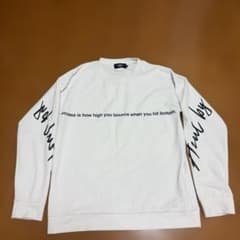 AZUL BY MOUSSY ロゴプリント 長袖スウェット ホワイト Mのサムネイル
