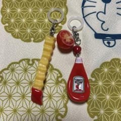ミニチュア フライドポテト ケチャップ チャーム 2個セットのサムネイル
