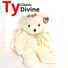 [레어]ty CLASSIC Divine 천사 화이트 곰 비니 베이비즈