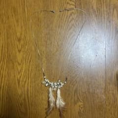 ボヘミアン風フェザーとビーズネックレス(R様専用)のサムネイル