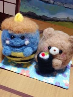 節分✤くまーとオニー✤羊毛フェルトのサムネイル