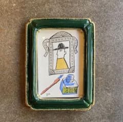 柚木沙弥郎　手彩色絵　額装品のサムネイル