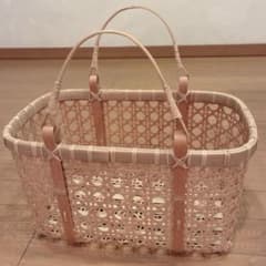 【国産真竹】【新品】竹細工 八つ目編み 手提げ籠 市場カゴのサムネイル