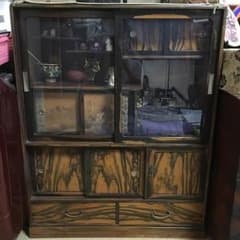 ★レトロ★古い★黒柿製★茶箪笥★茶棚★時代民芸★古民家★アンティーク★和家具★のサムネイル