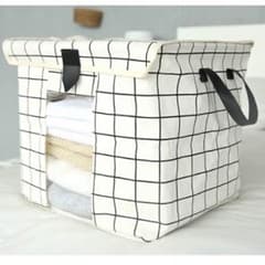 新品☺︎北欧柄 チェック 衣類収納ボックス モノトーンのサムネイル