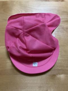新品　タレ付き帽子(ピンク)のサムネイル