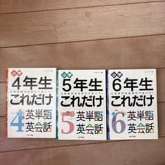 小学4年生 5年生 6年生 これだけ英単語英会話 ポプラ社 単語帳セットのサムネイル