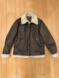 Alpha Industries レディースb3 ボア合成皮革ブルゾン ブラウン - メルカリ