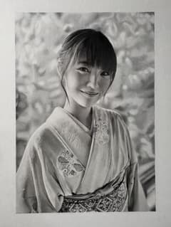 浜辺美波さん 鉛筆画 着物 A4サイズ 浜辺美波さん 鉛筆画 着物 A4サイズ | Mercari