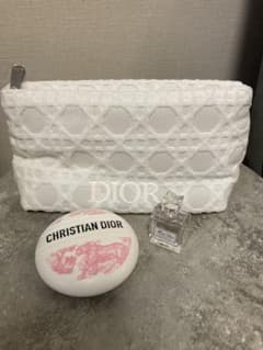 Dior カナージュ パイル地 ポーチ ホワイトのサムネイル