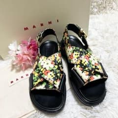 MARNI マルニ フスベットサンダル 花柄 フローラル 35ハーフ - メルカリ