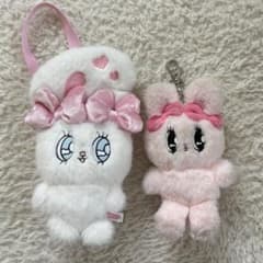 エスターバニー ホワイト ピンク キーホルダー ぬいぐるみ マスコット スクバのサムネイル