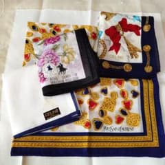 CELINE & Yves Saint Laurent 他 ハンカチ 4枚セット - メルカリ