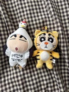 크레용 신짱 봉제인형 마스코트 2종 세트