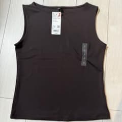 UNIQLO ダークブラウン ノースリーブ Sのサムネイル