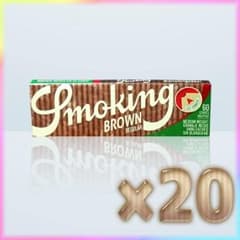 手卷 耗材 烟先生 常规尺寸 棕色无漂白中厚切角卷纸 60张 ×20册のサムネイル