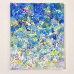 Aqua memory＊絵画 原画 抽象画 風景画 海 夏休み 青い キレイ - メルカリ