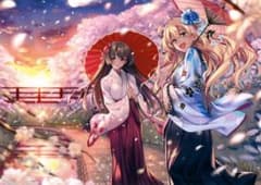 【新品】絵師100人展8　6U☆ 複製原画 桜模様 絵師100人展06 ピロ水 夕桜-ゆうざくら- 複製原画 新品未使用品 - メルカリ