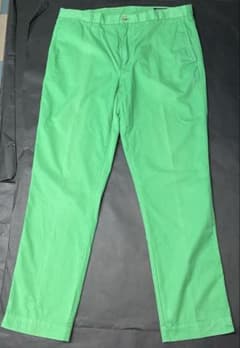 ラルフローレン★ストレートフィット綿パンツ 36/32グリーン参2万8千円★美品 ラルフローレン☆ストレートフィット綿パンツ 36/32グリーン参2万8千円