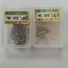 TIEMCO TMC5212 #10 #14 旧ケース 64本 フライフックのサムネイル