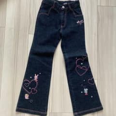 mezzo piano デニムパンツ ハート刺繍のサムネイル
