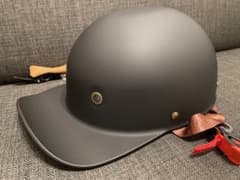 マットブラック　半帽ヘルメットのサムネイル