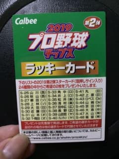 プロ野球チップス2019 第2弾 ラッキーカードのサムネイル