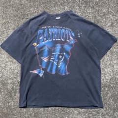 NFL New England Patriots 黒 鬼フェード 古着 Tシャツ - メルカリ